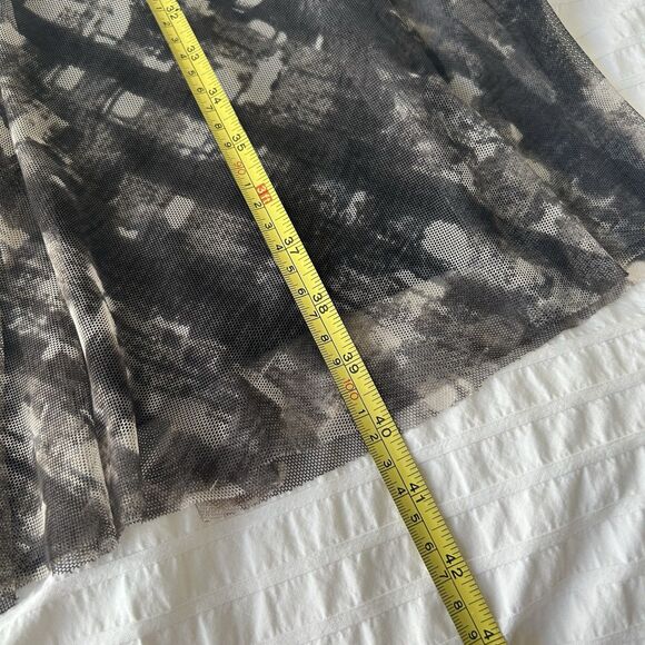 Coldwater Creek Dress Size M Petite Gray Pattern Fairy Grunge Romantic Formal - Picture 14 of 14